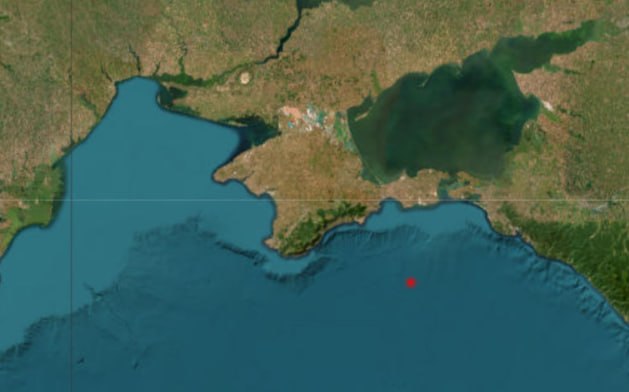 В Чёрном море произошло землетрясение магнитудой 2,9 